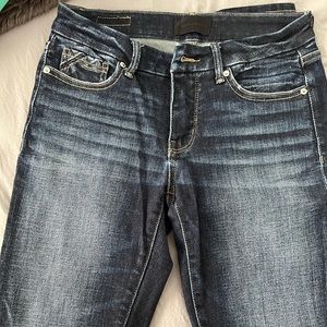 Womens buckle black skinny jeans